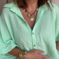 Chemise Gaze de Coton Vert Menthe