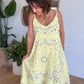 Robe Bandana Jaune en Gaze de Coton