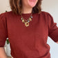 Pull Caroline rouille