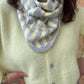 Foulard echarpe triangle Bonny gris jaune