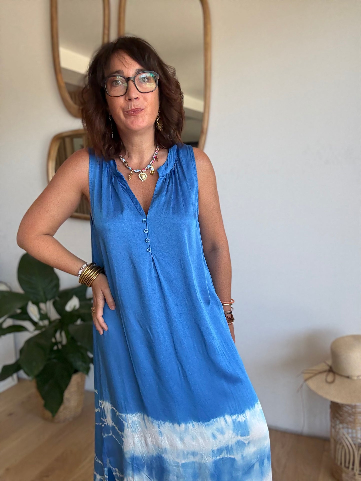 Robe Tie and Dye Blue
