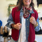 Foulard bandana bordeaux marine