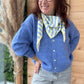 Foulard echarpe Bonny bleu jaune