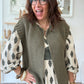 Gilet cow girl sans manches kaki