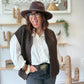 Gilet sans manches cow girl chocolat