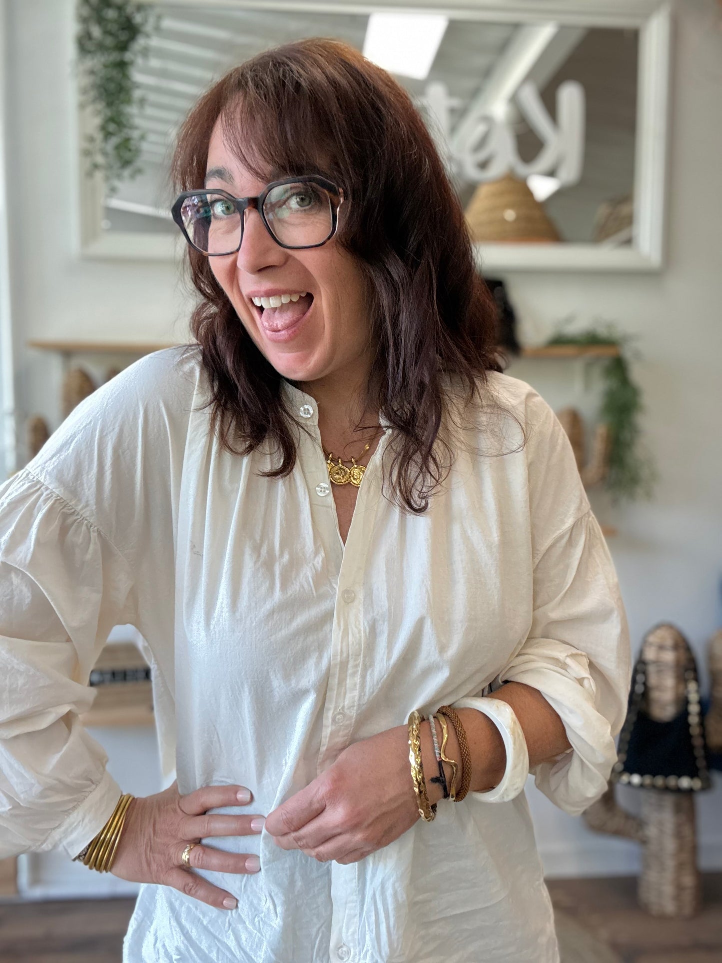 Chemisier Ava coton écru