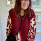 Gilet sans manches cow girl Bordeaux