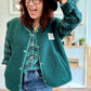 Veste Teddy vert sapin