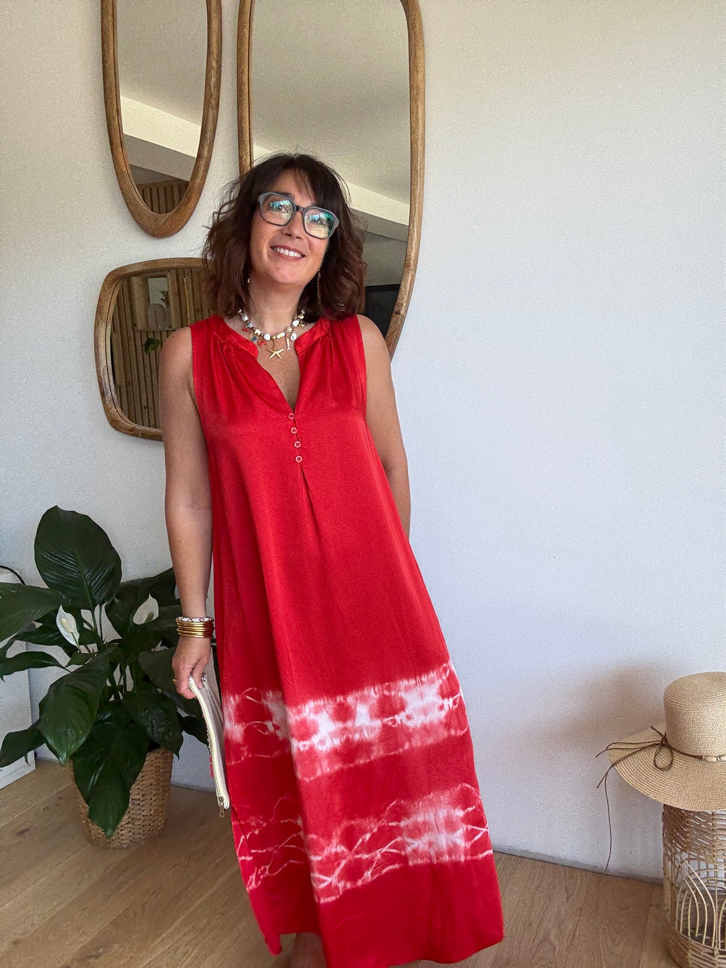 Robe Tie and Dye Coralia