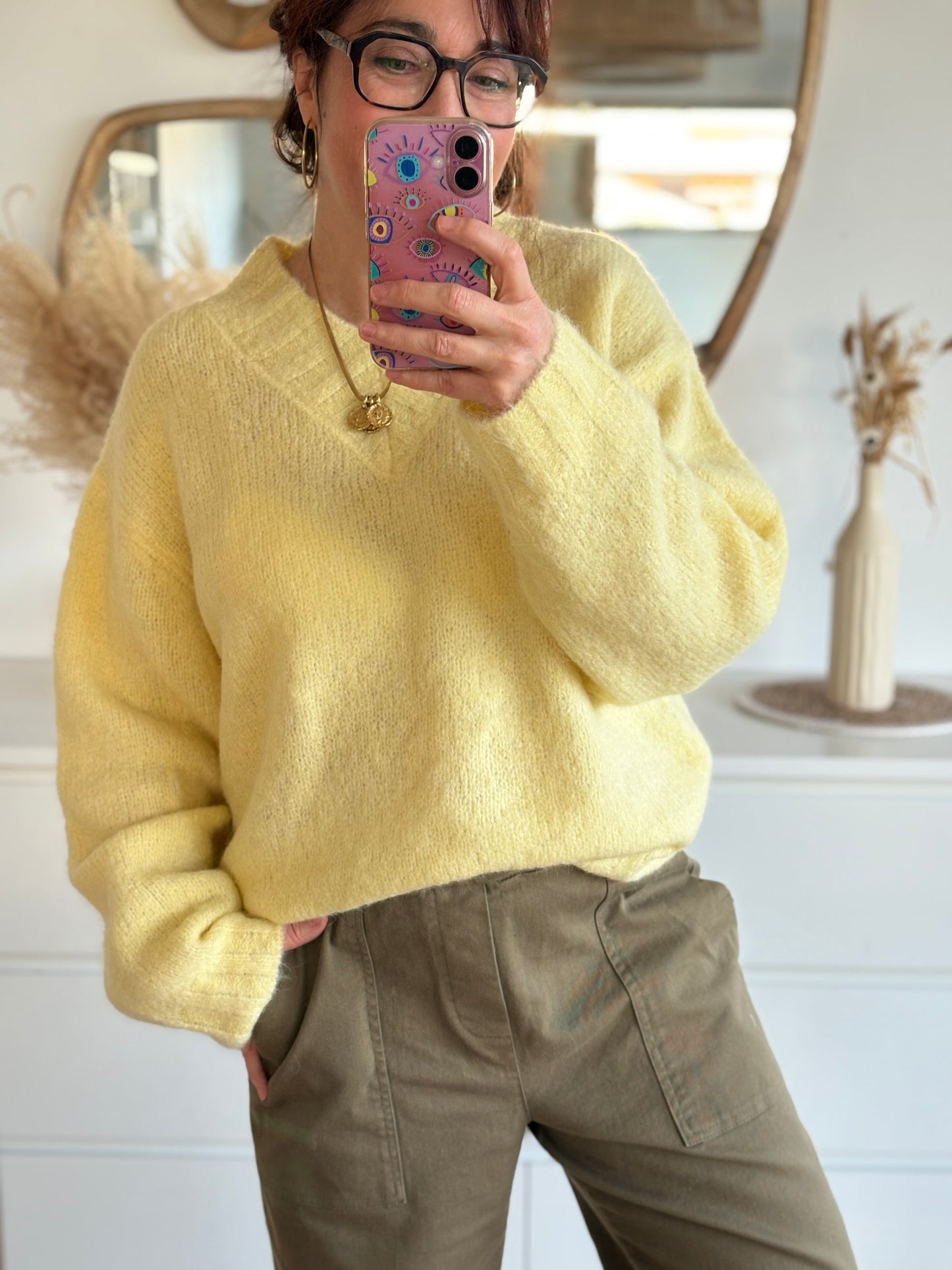 Pull Émilie jaune