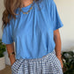 Tee shirt Bonnie bleu cyan