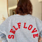 Sweat self Love gris / rouge