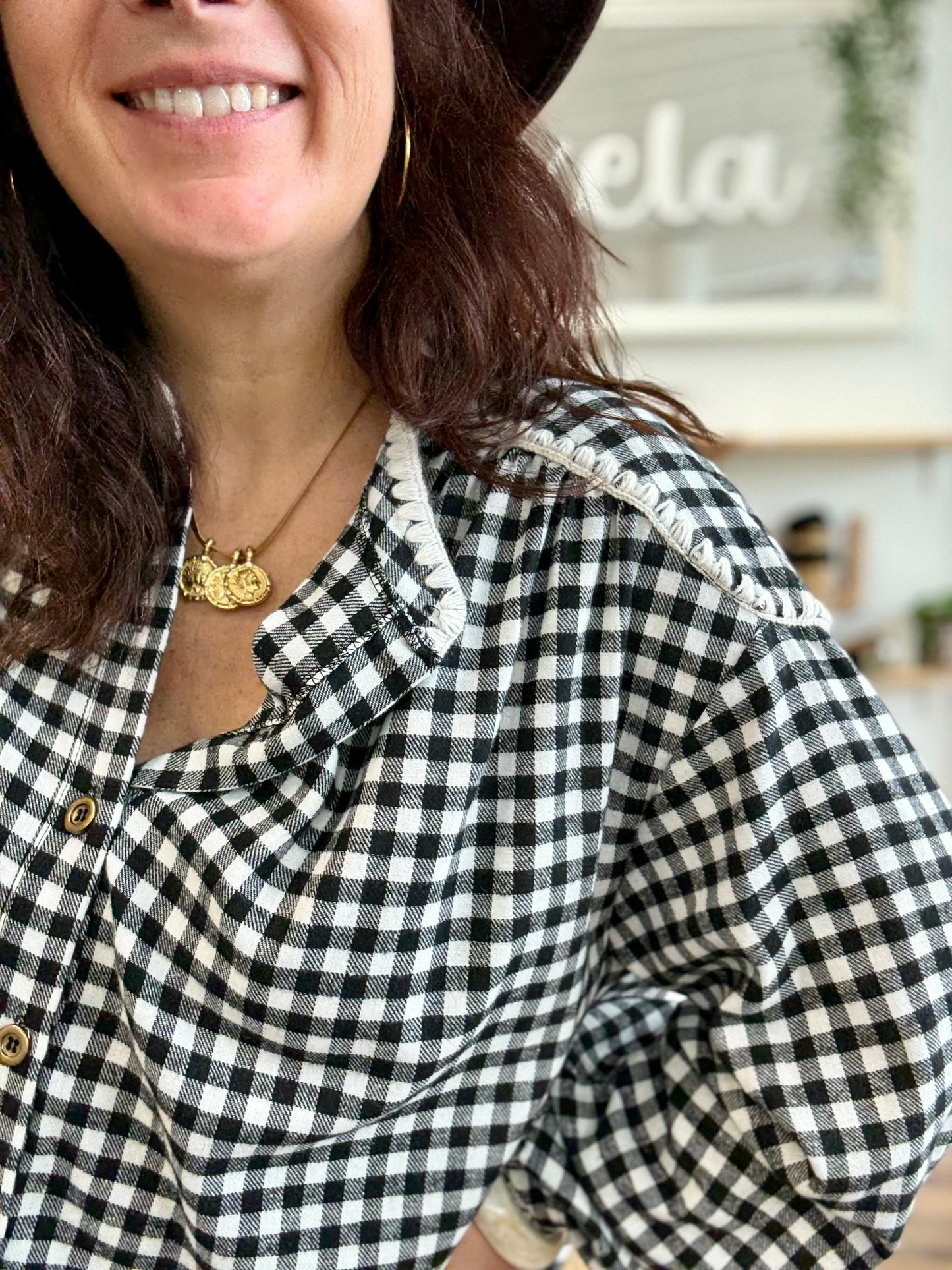 Chemise vichy noir et blanc