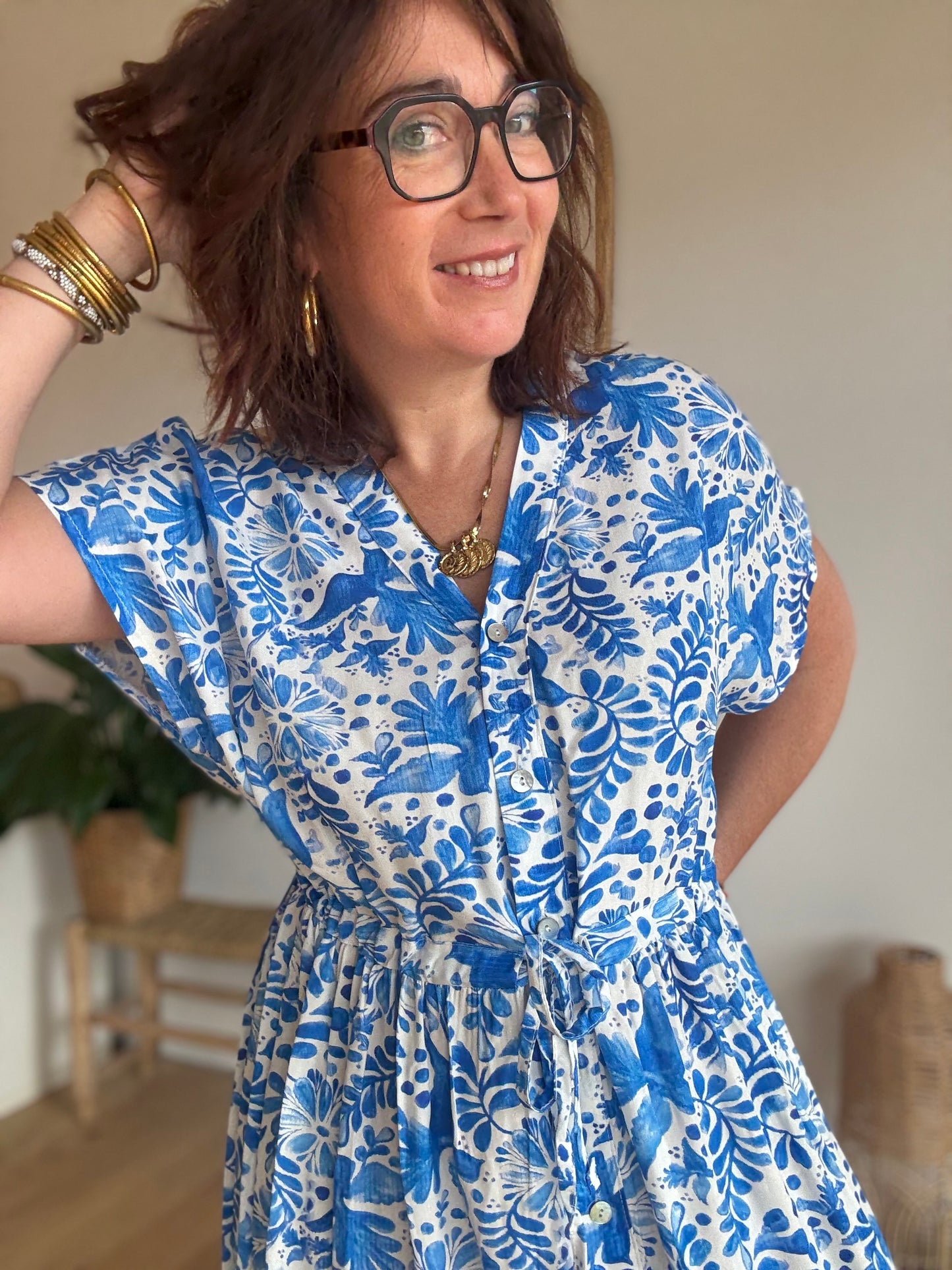 Robe longue Azur