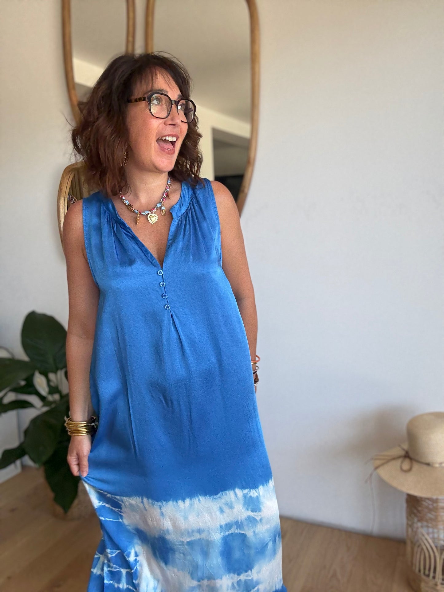 Robe Tie and Dye Blue