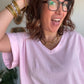 Tee shirt rose baby Maxi