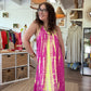 Robe SAMBAIA Fuchsia jaune fluo