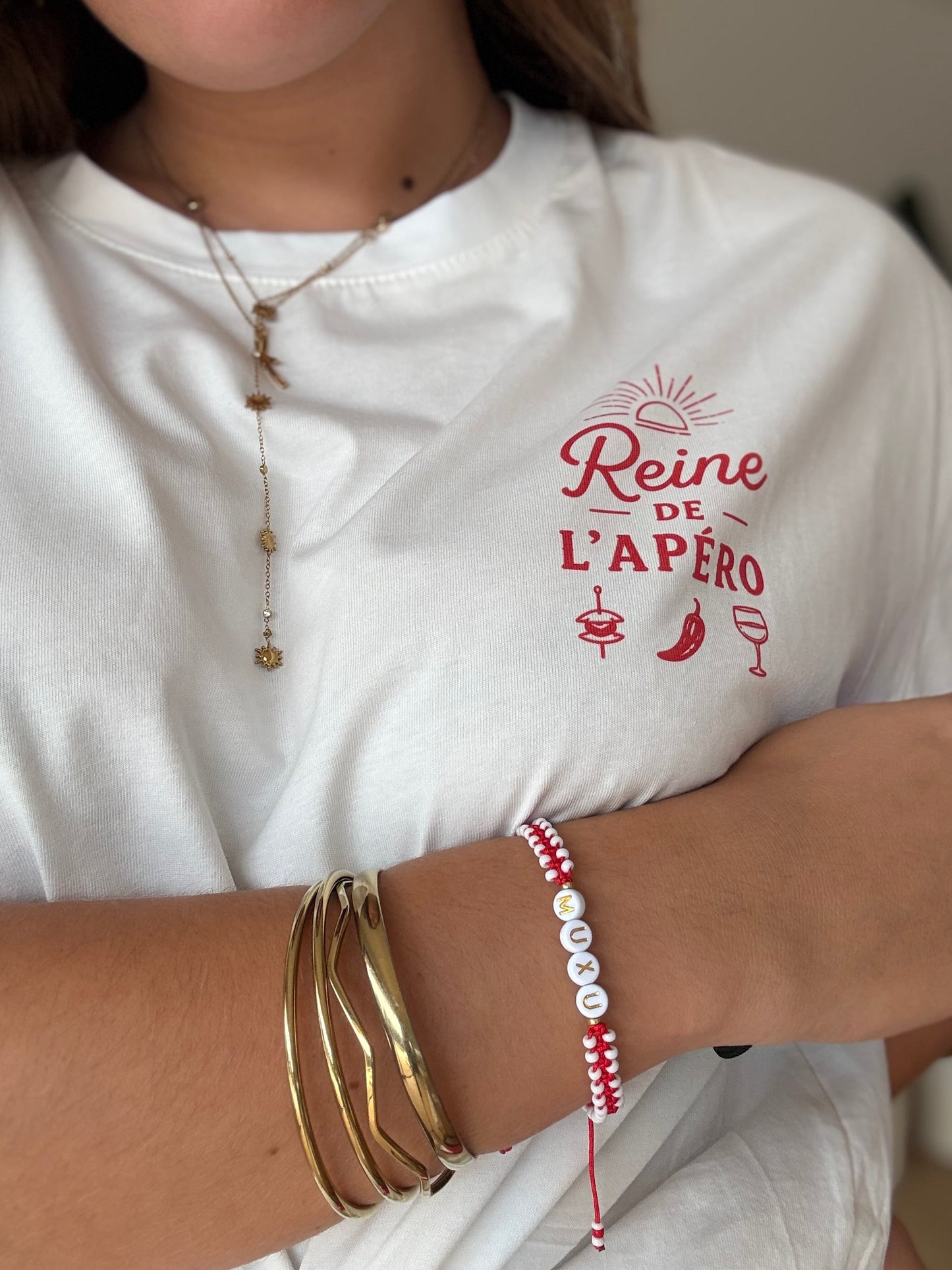 Bracelet tissé perles à message MUXU 💋