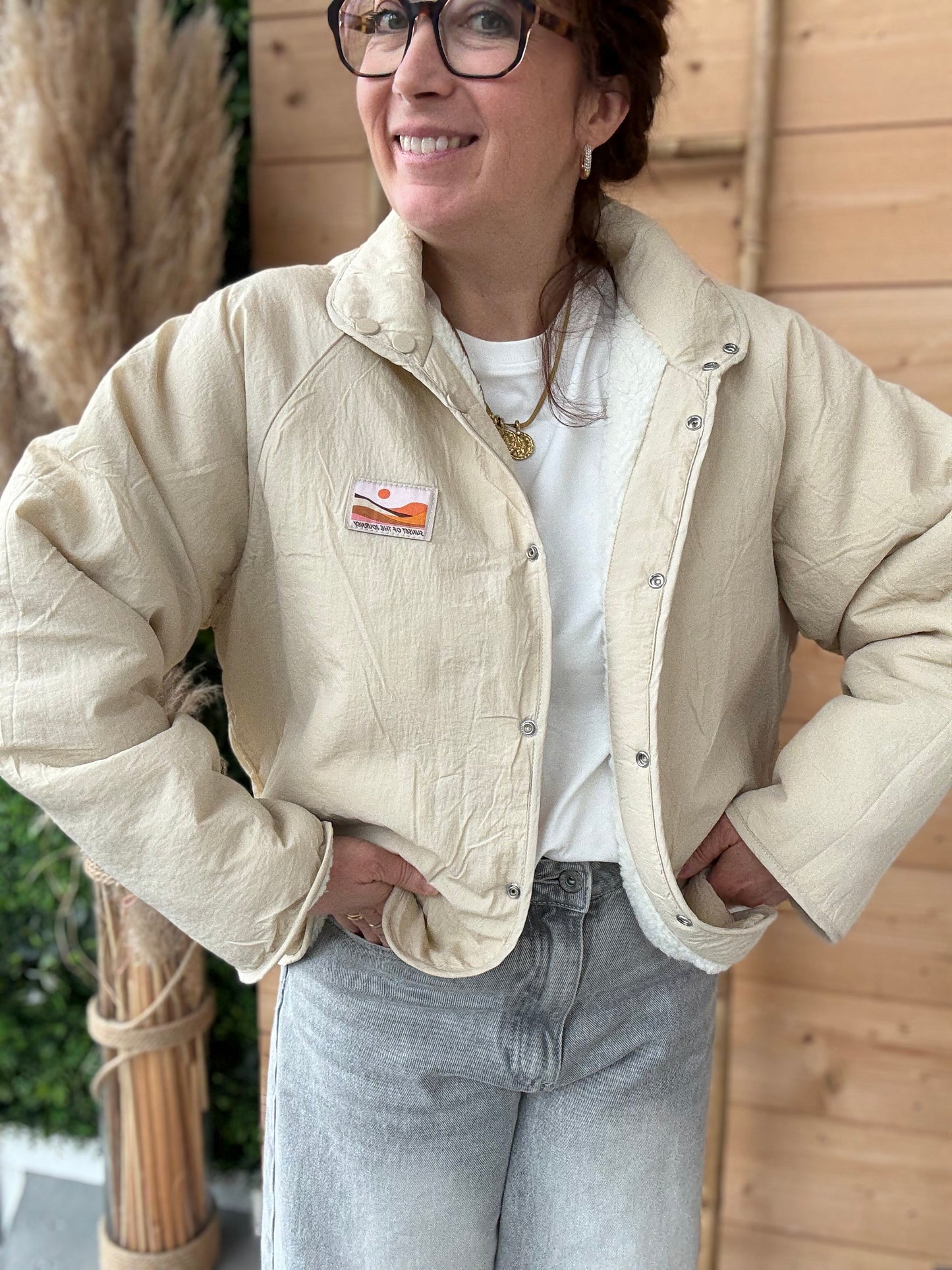 Veste réversible Mona beige