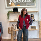 Veste Teddy Bordeaux