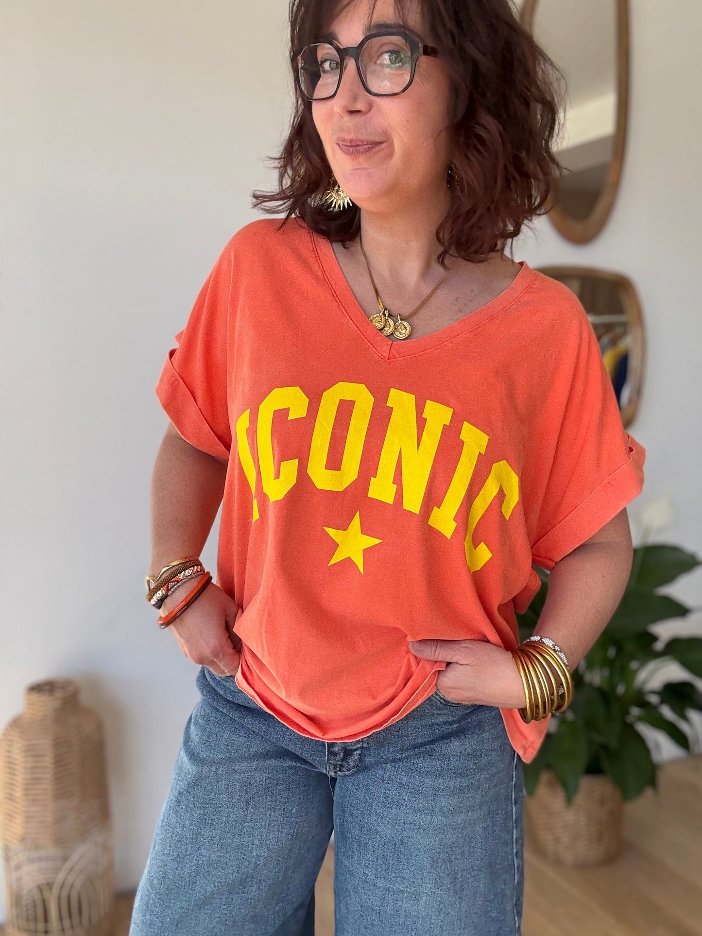 Tee shirt Iconic corail
