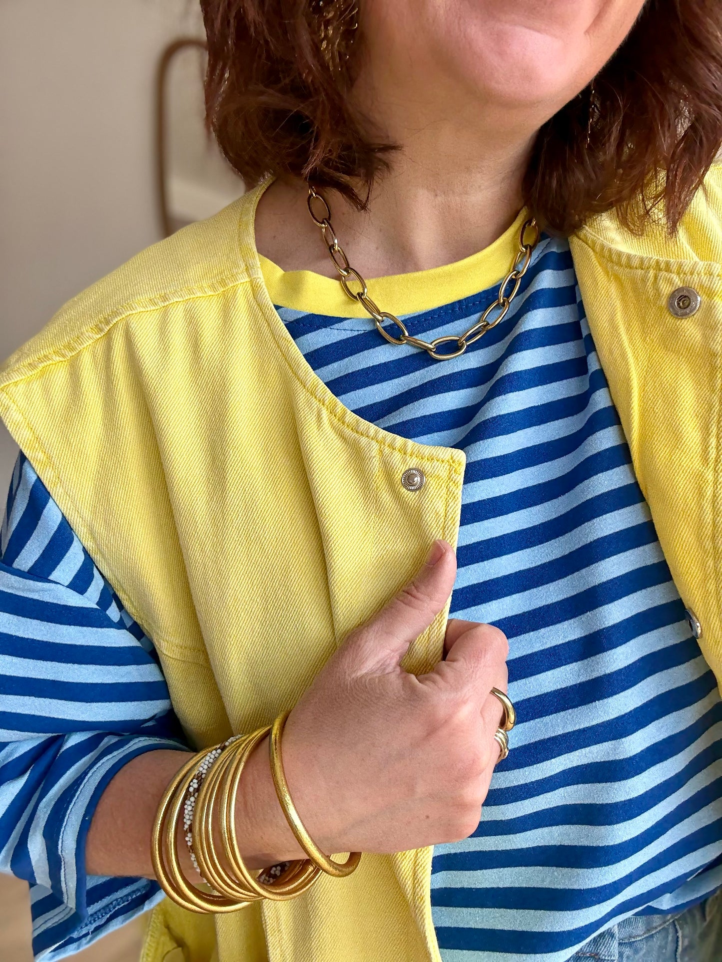 Veste sans manches LIZZIE jaune