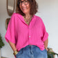Chemise Gaze de Coton Fuchsia