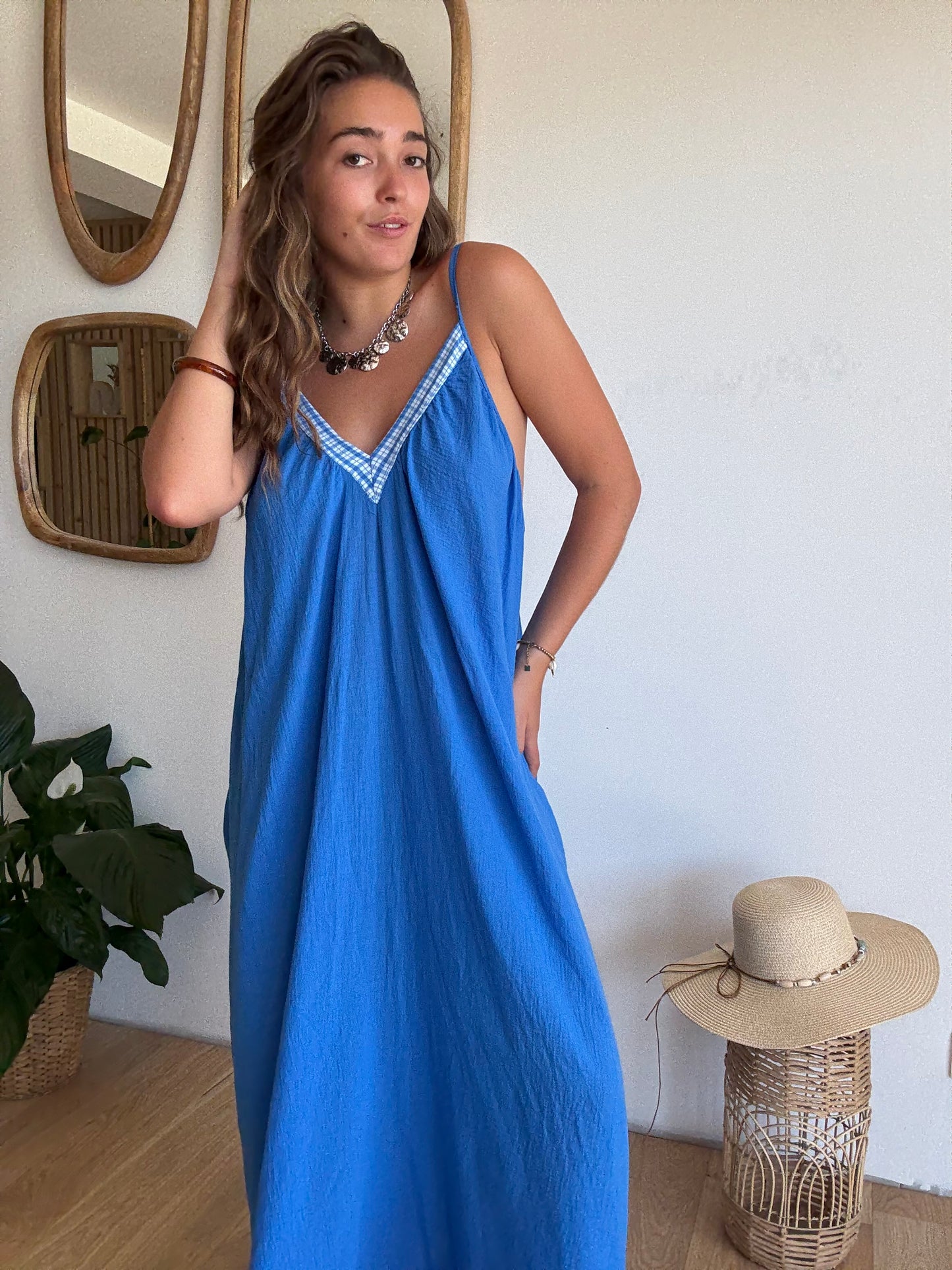 Robe playa bleu