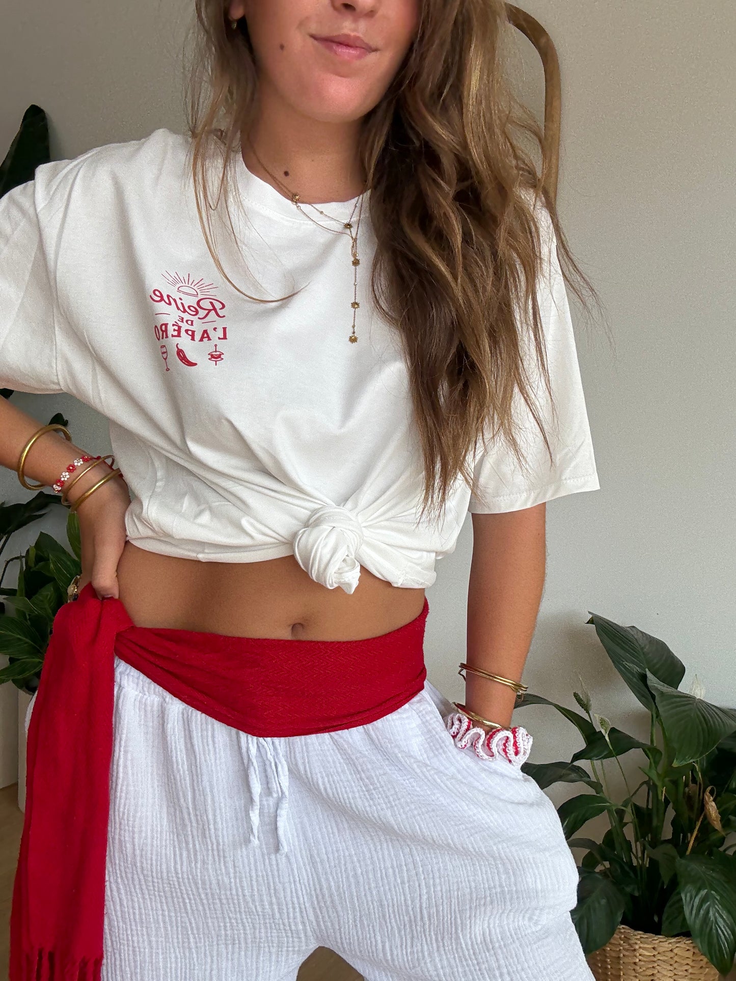 Pantalon gaze de coton blanc ❤️🤍