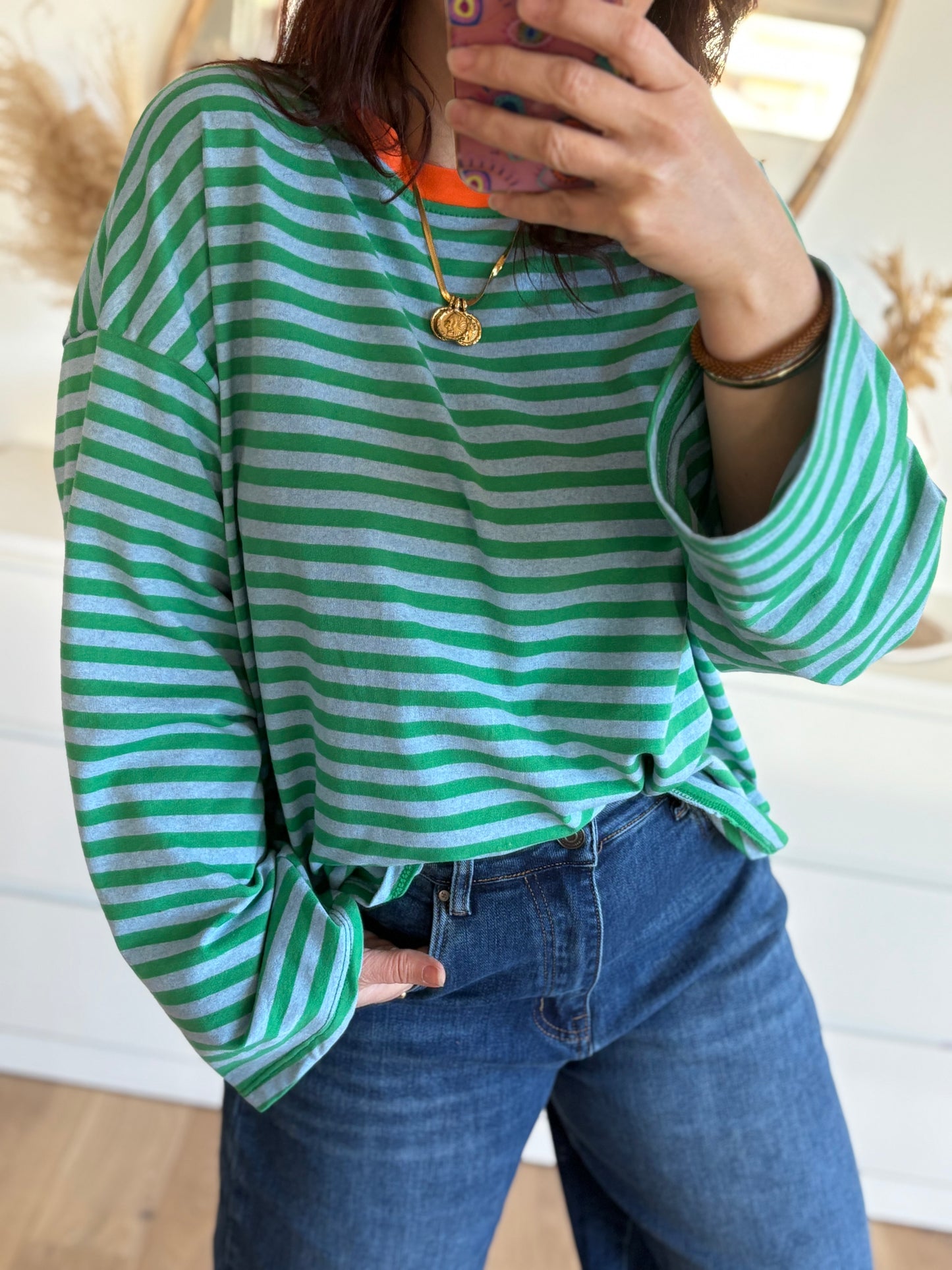 Marinière Gina bleu/vert