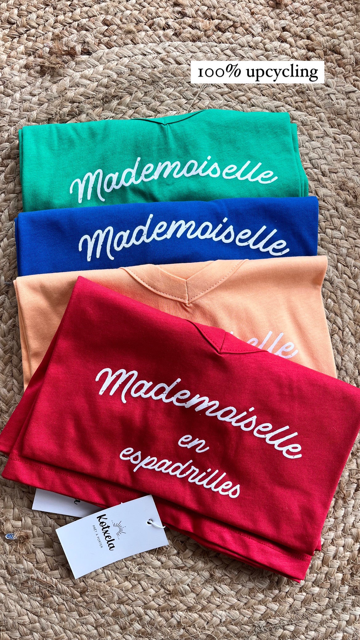 Tee shirt MADEMOISELLE EN ESPADRILLES   ROUGE