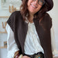 Gilet sans manches cow girl chocolat