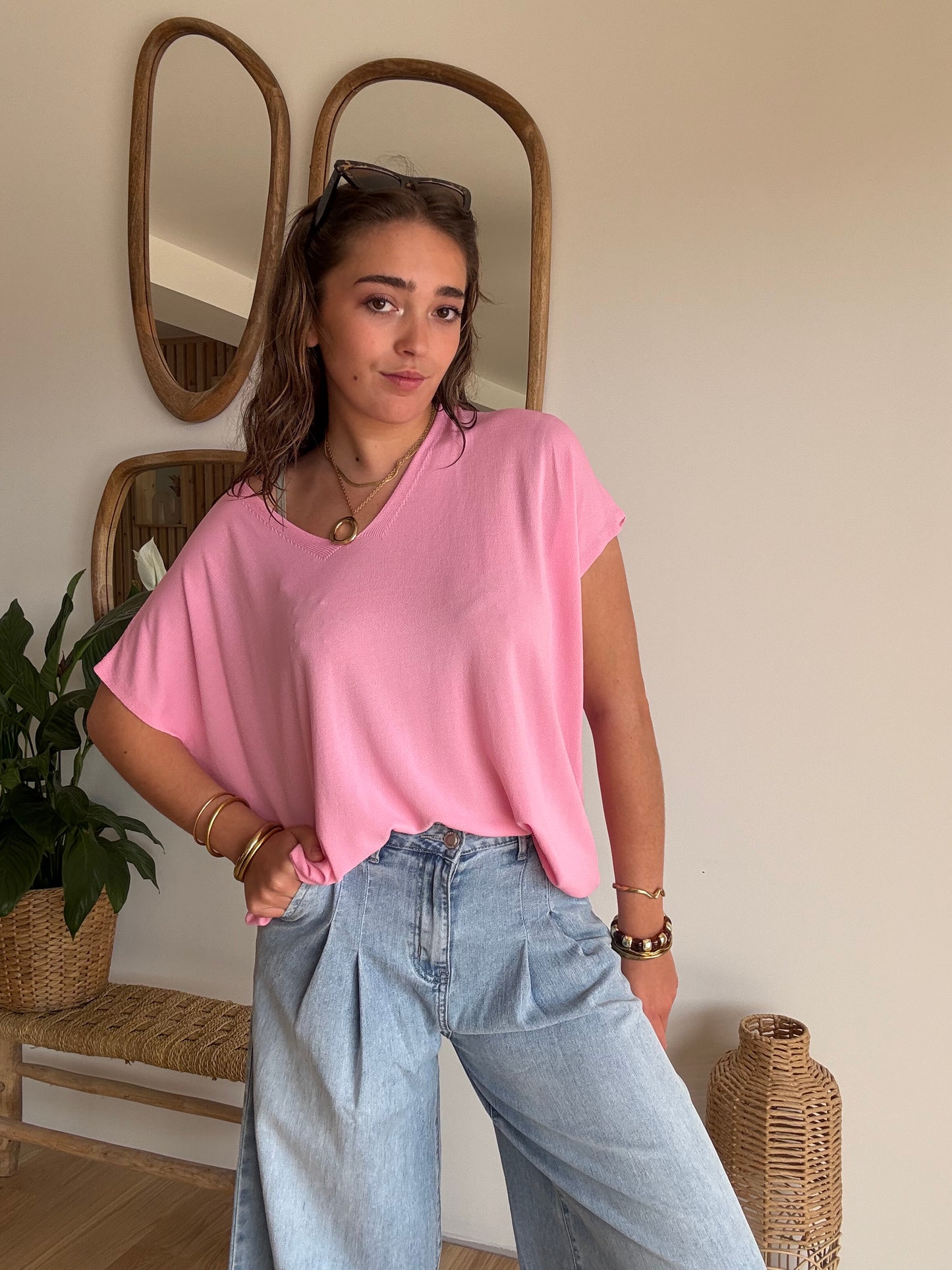 Pull très fin rose 🌸