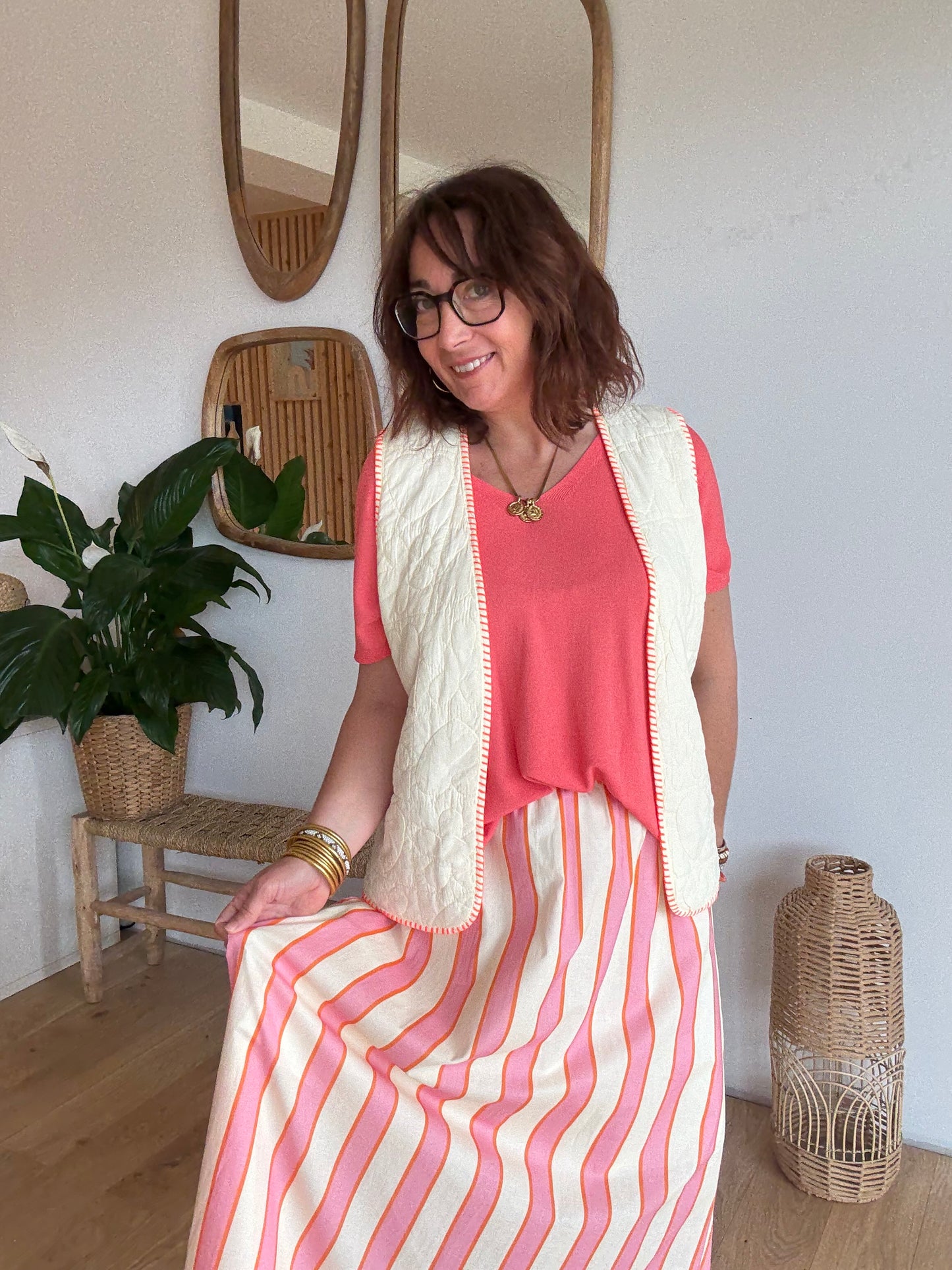 Pull fin corail