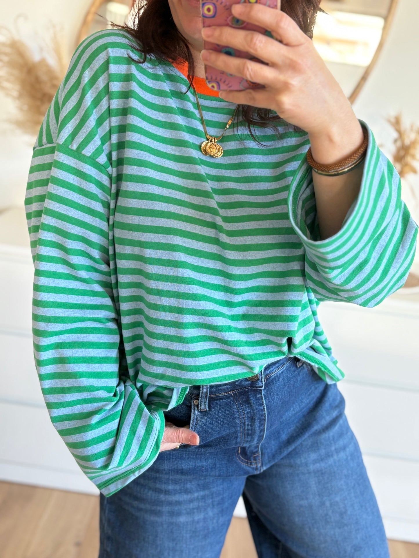 Marinière Gina bleu/vert