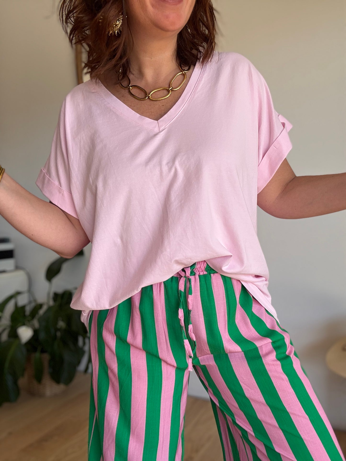 Tee shirt rose baby Maxi