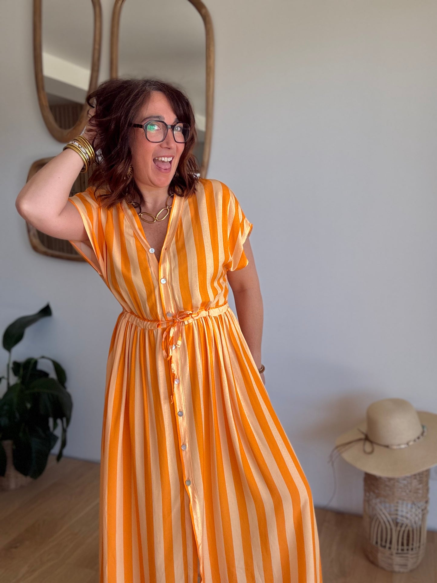 Robe rayures sunset