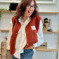 Veste Teddy brique