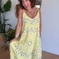 Robe Bandana Jaune en Gaze de Coton