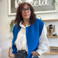 Gilet sans manches cow girl bleu roi