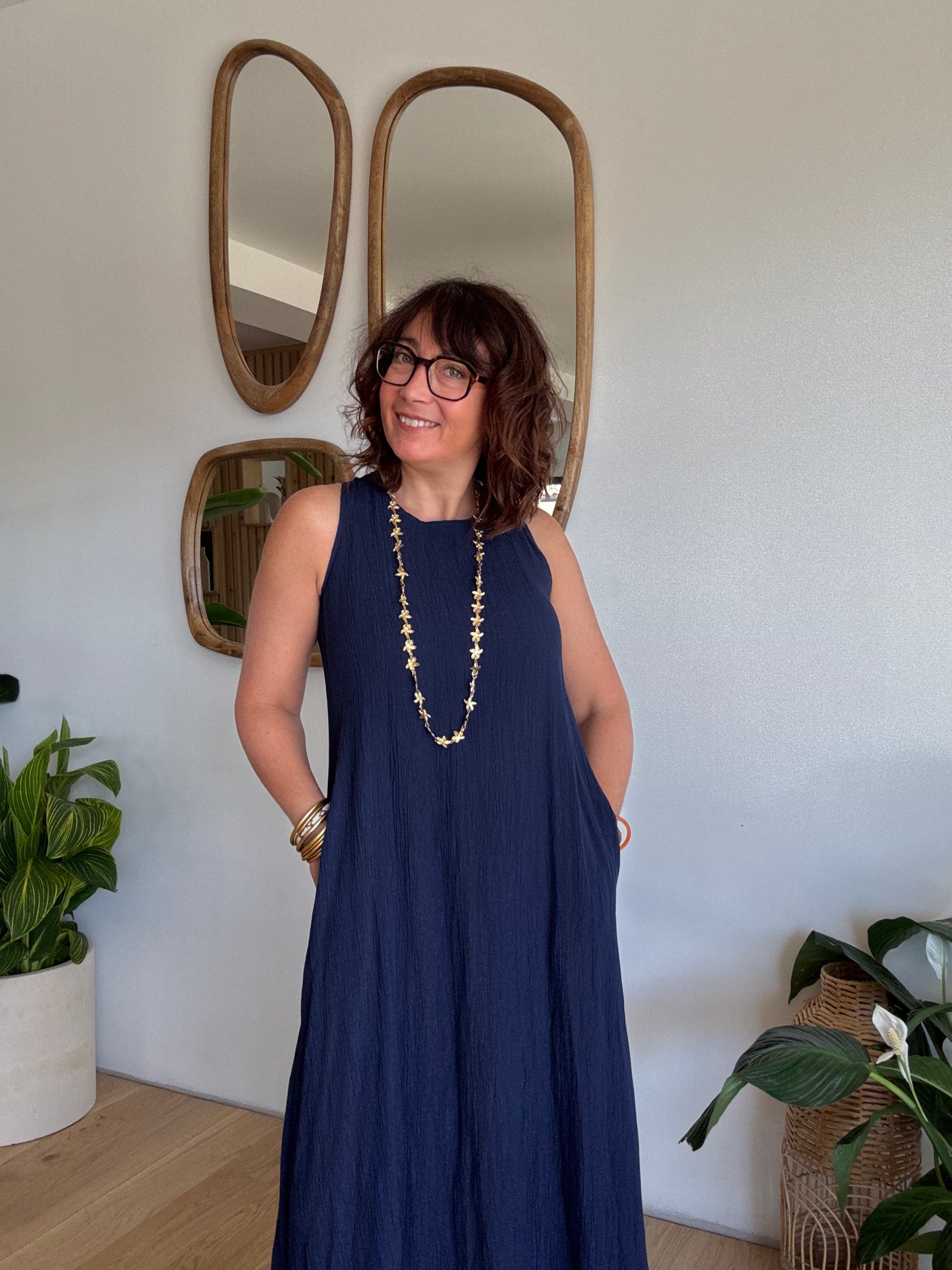 Robe longue Sarah Marine