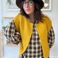 Gilet sans manches cow girl moutarde