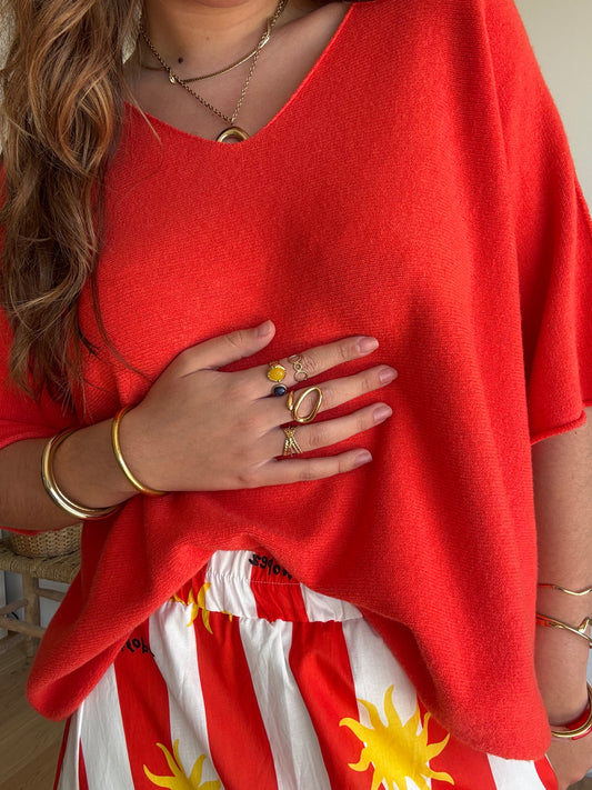Pull léger orange sanguine 🍊