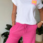 Pantalon palazzo gaze de coton fuchsia 🩷