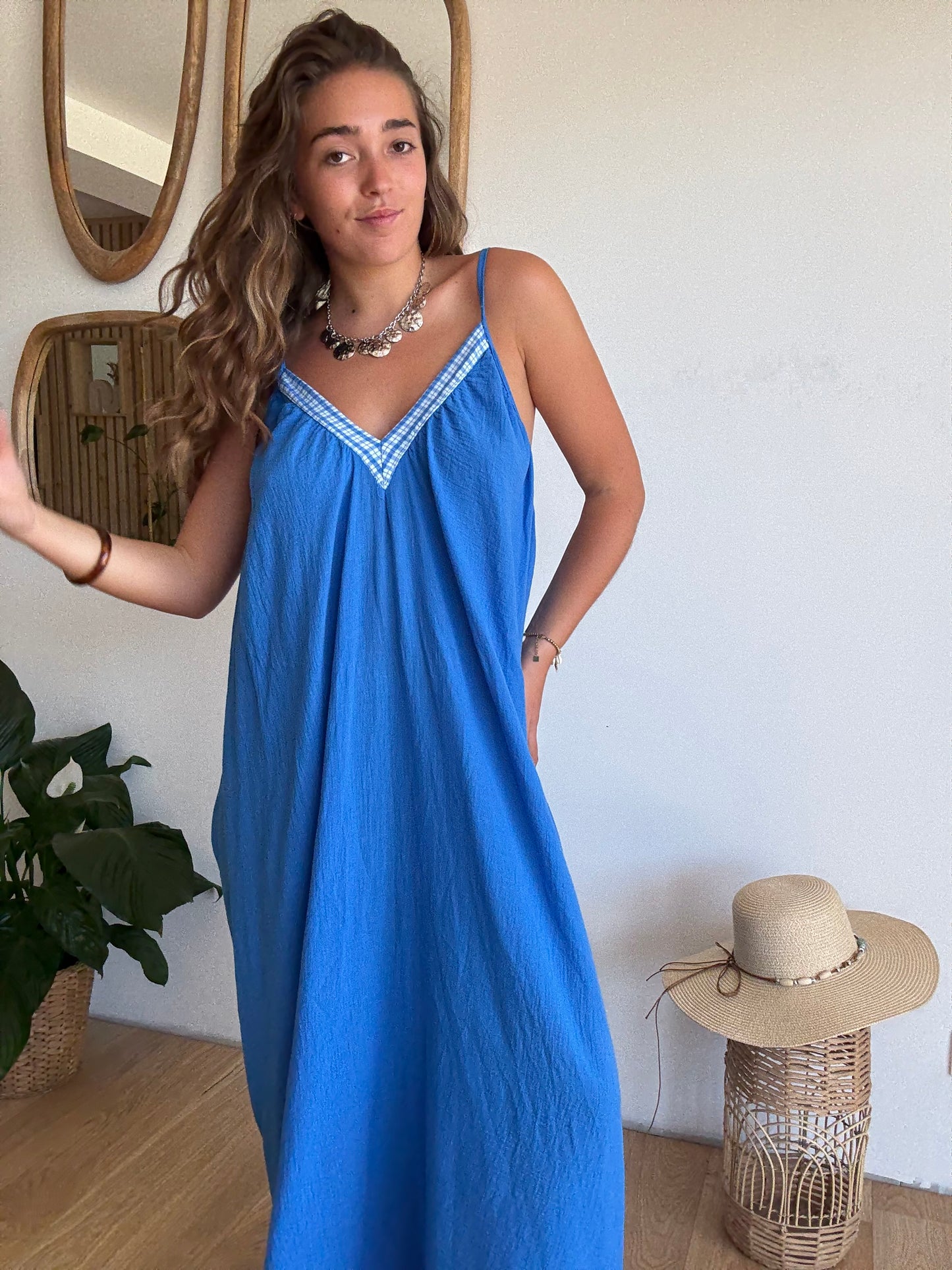 Robe playa bleu
