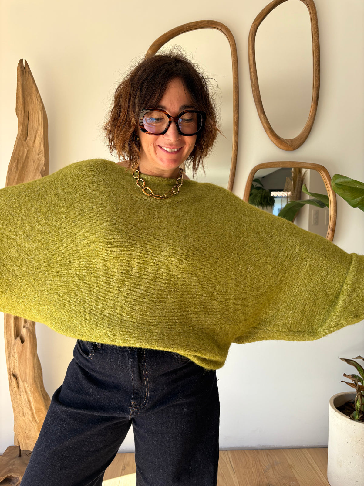 Pull Oliver vert olive