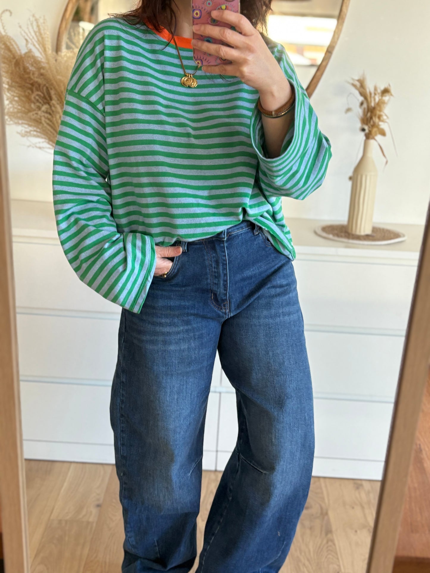 Marinière Gina bleu/vert