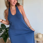 Robe débardeur bleu