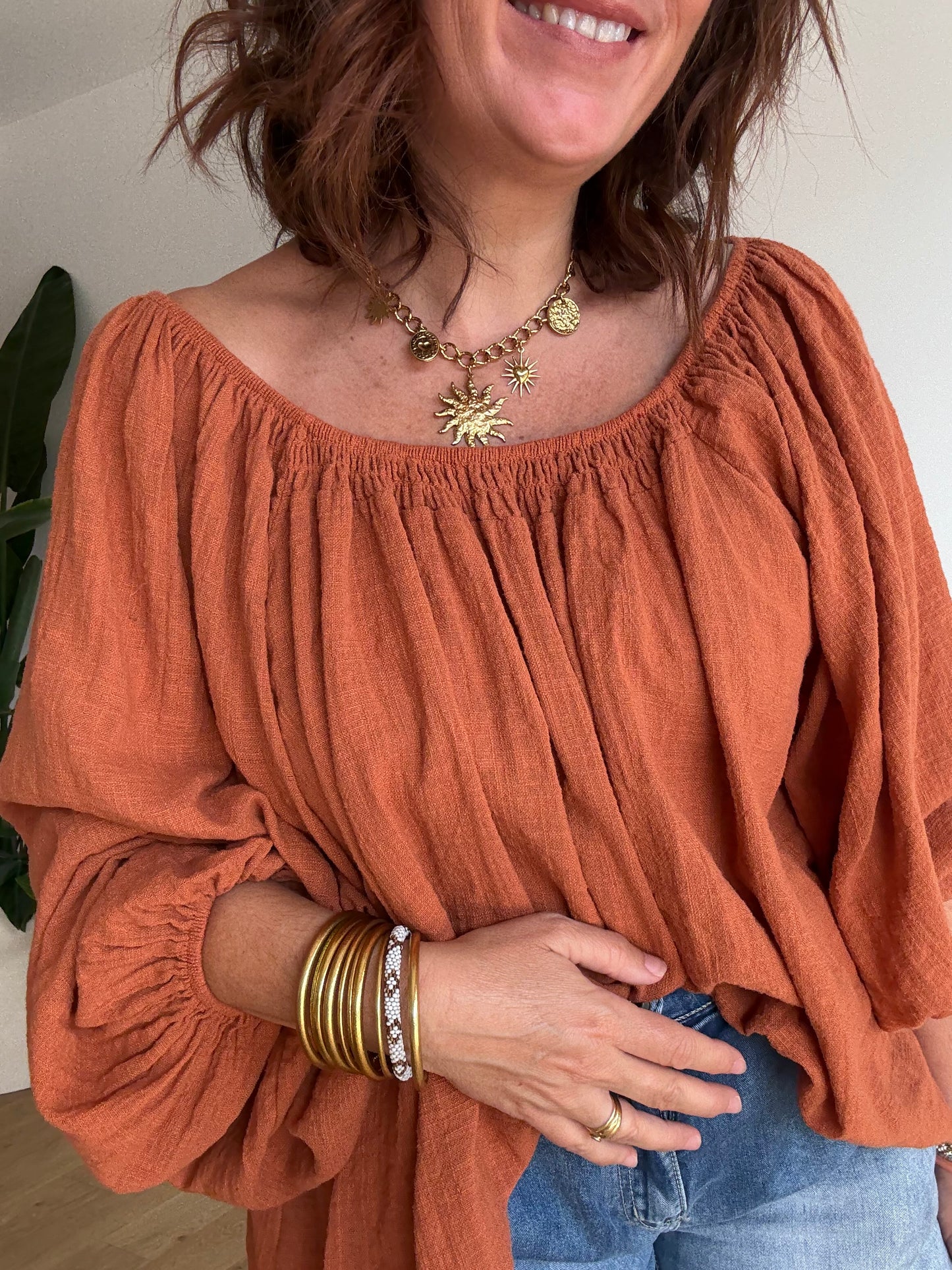 Blouse Bohème Brique