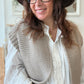 Gilet sans manches cow girl taupe